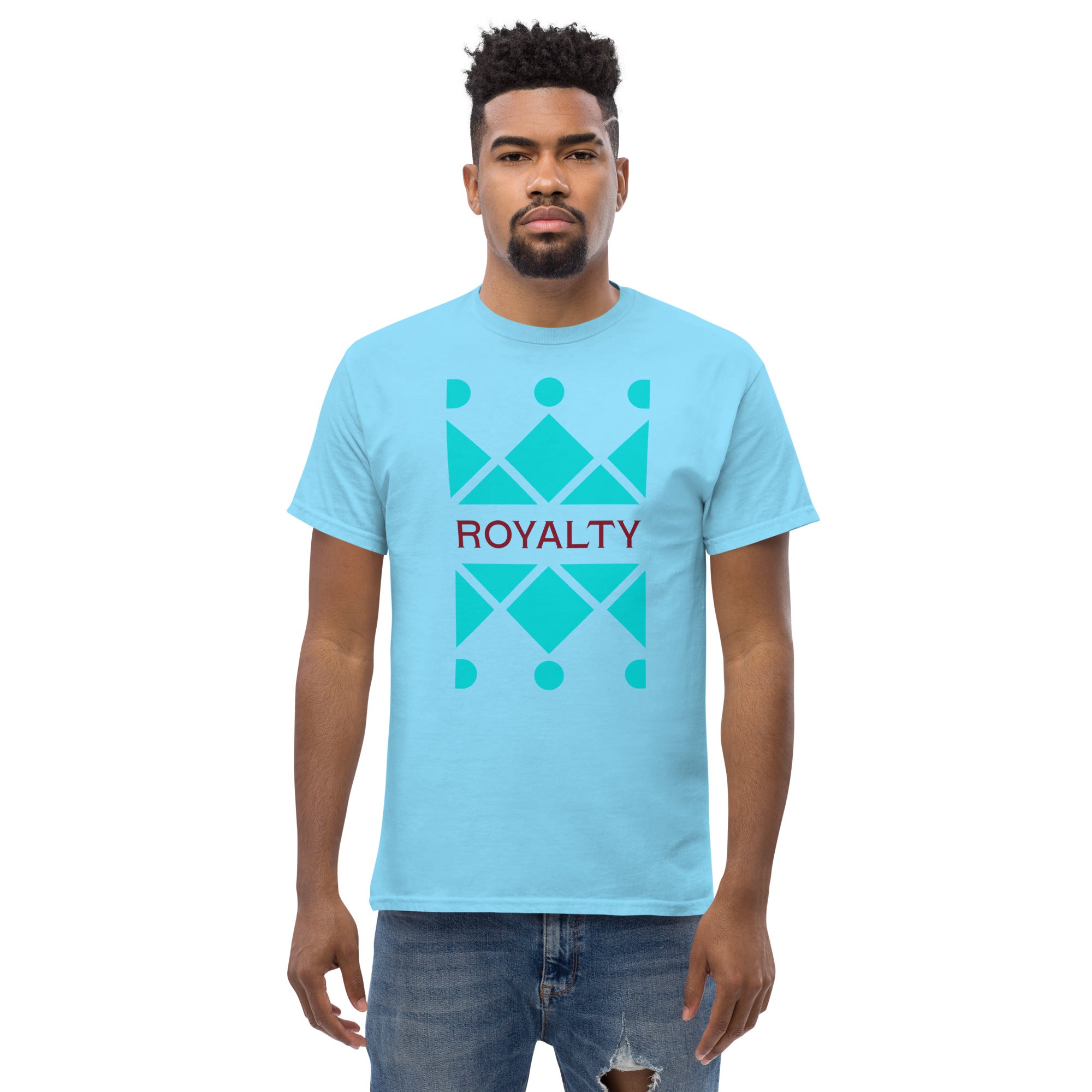 Dark Turquoise Crown Men's Classic Tee