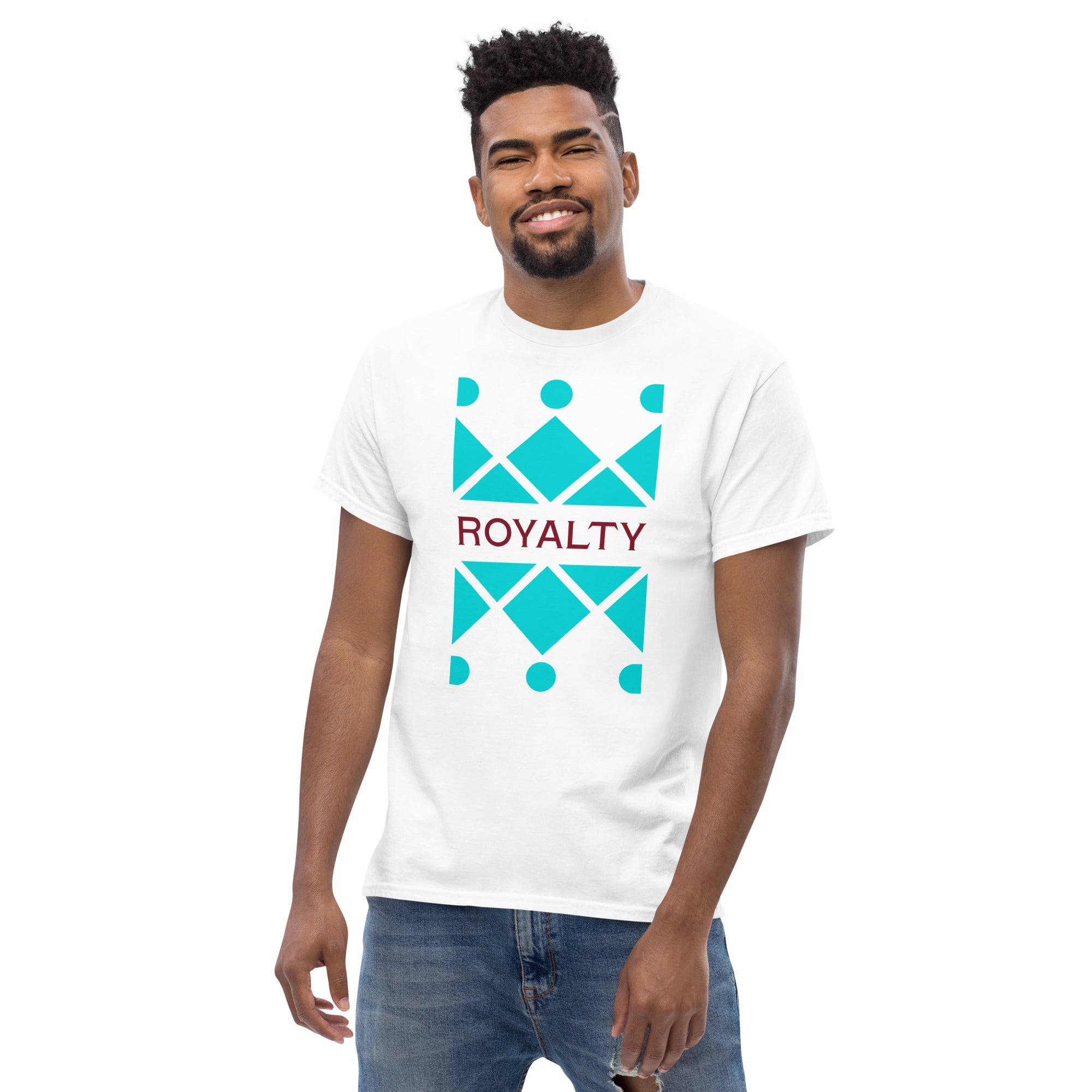 Dark Turquoise Crown Men's Classic Tee