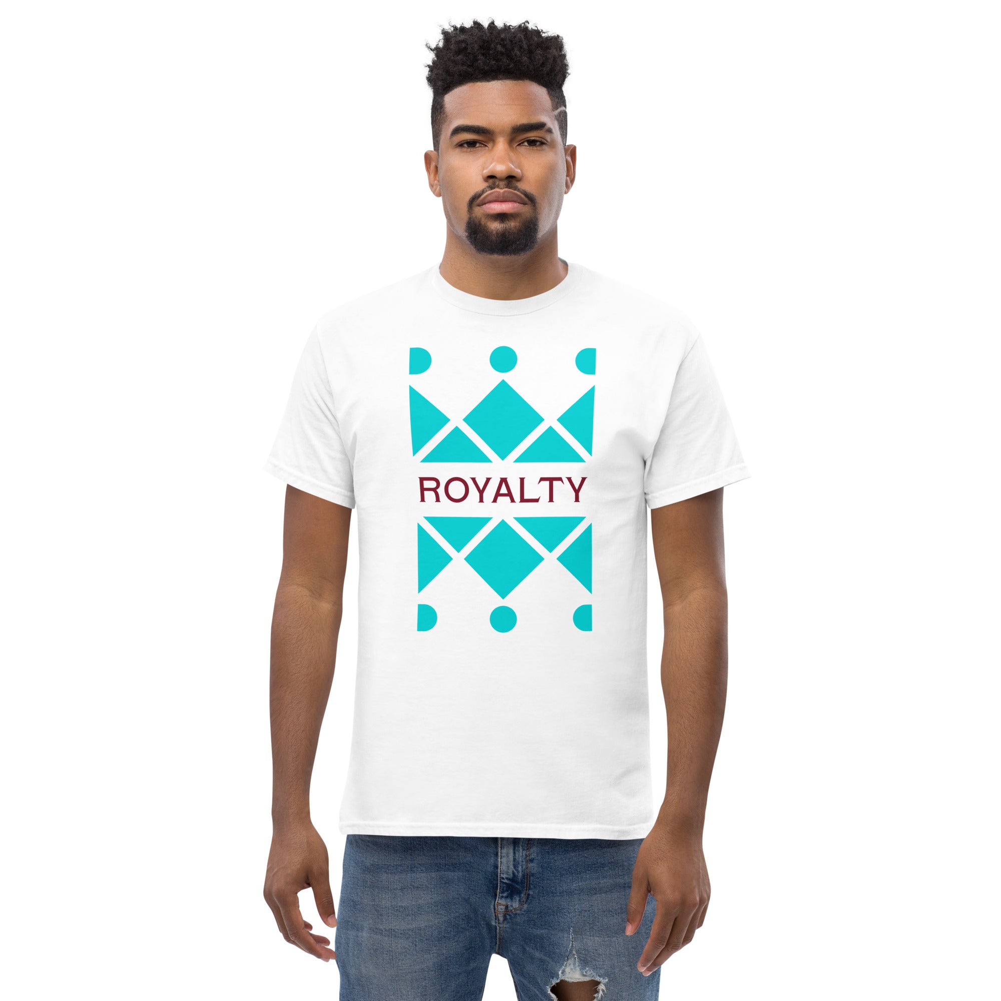 Dark Turquoise Crown Men's Classic Tee