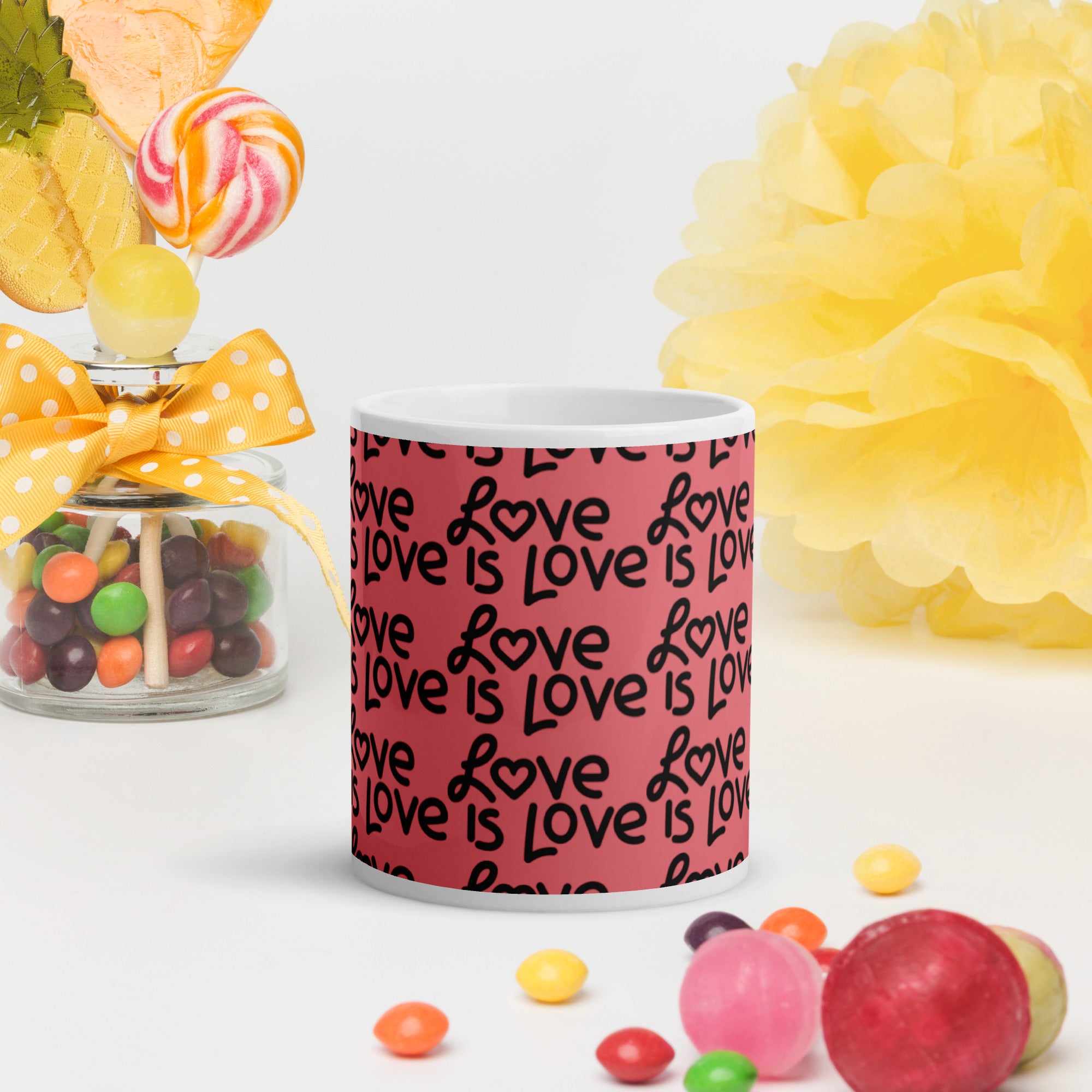 Love Is Love White glossy mug