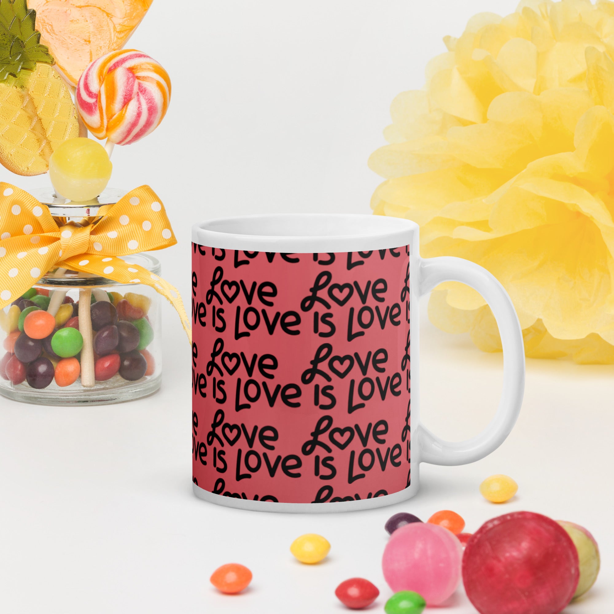 Love Is Love White glossy mug