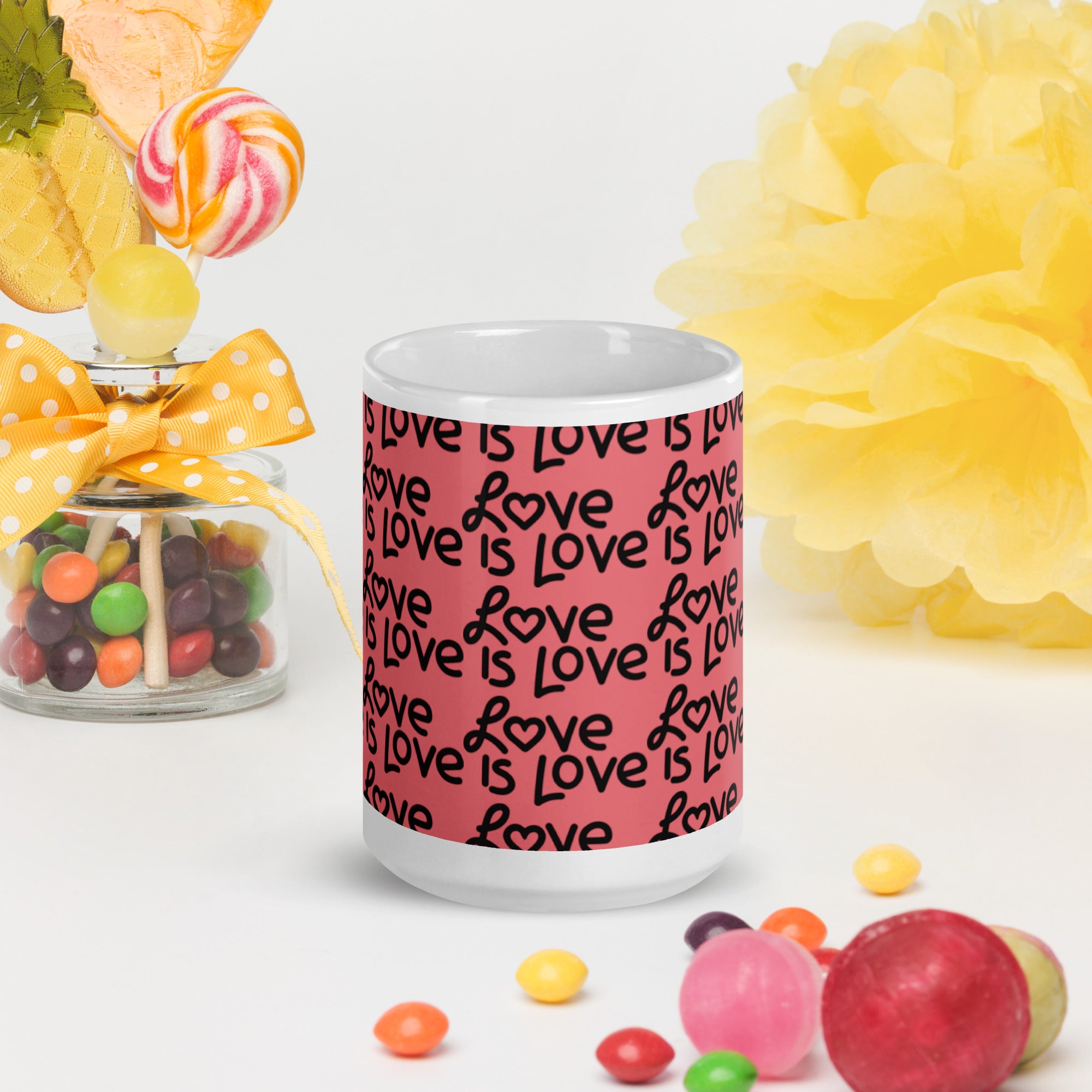 Love Is Love White glossy mug