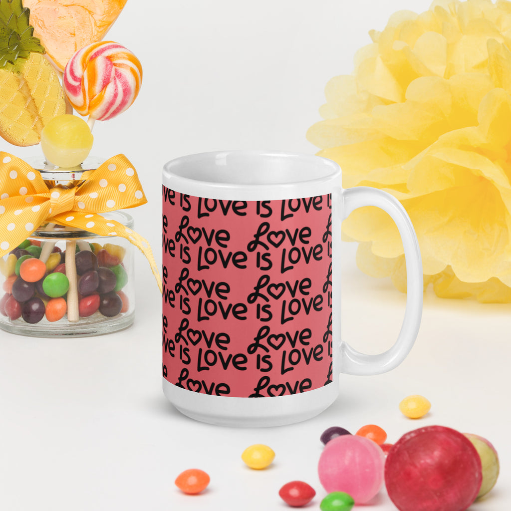 Love Is Love White glossy mug